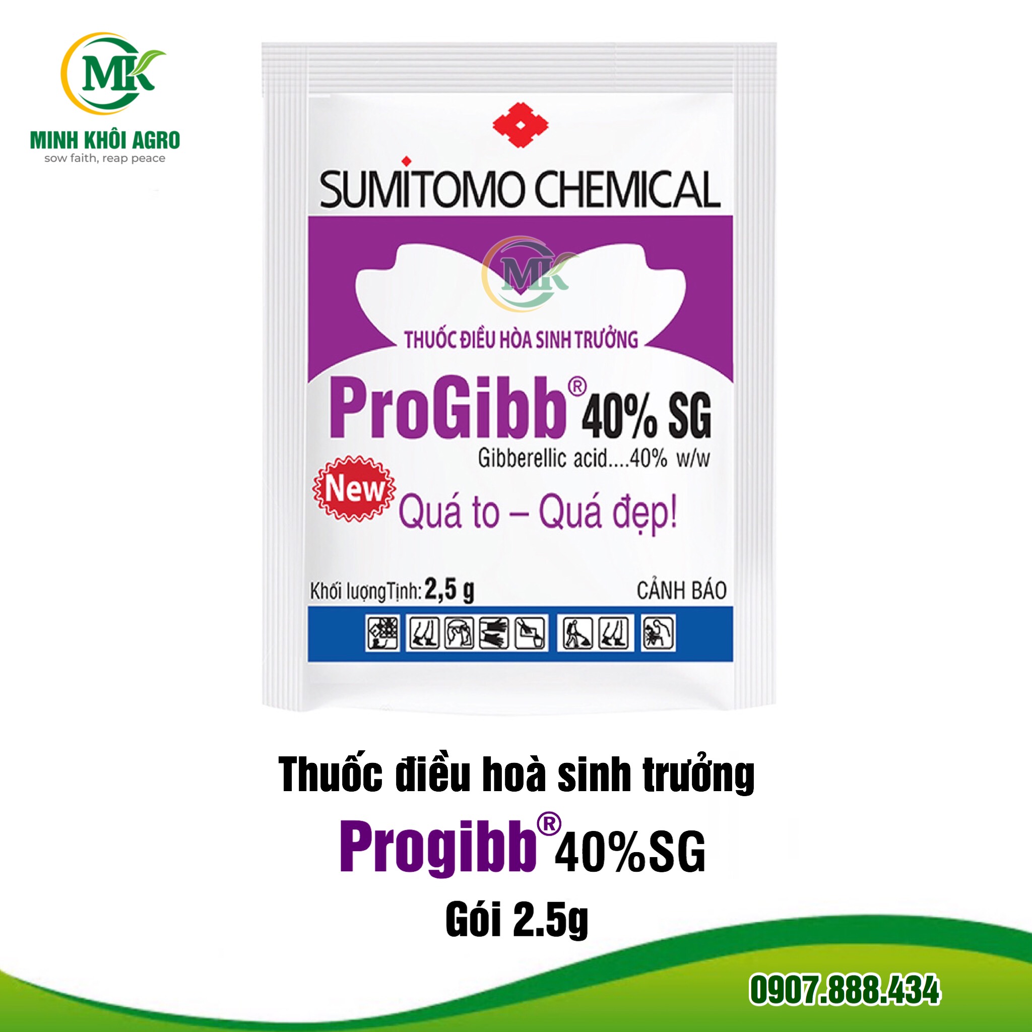 Thuốc điều hòa sinh trưởng Progibb 40%SG - Gói 2.5g